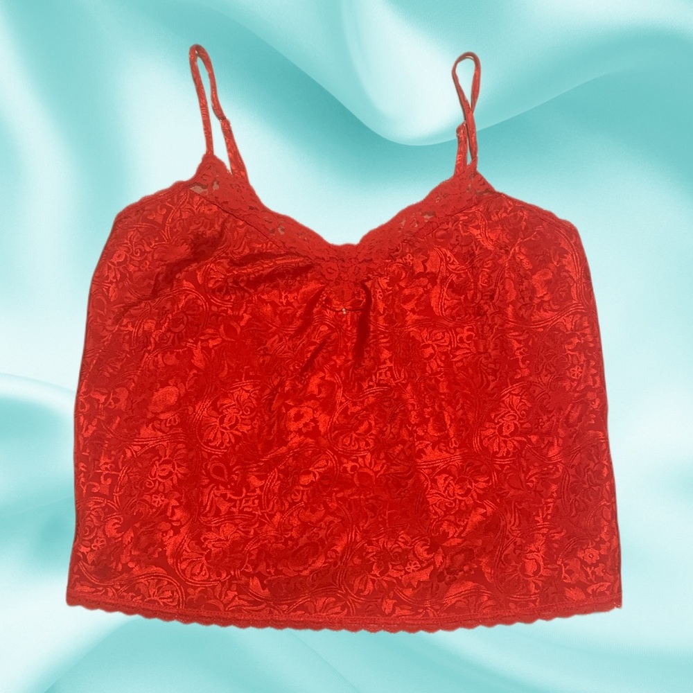 Vintage Shirley of Hollywood Red Cropped Cami